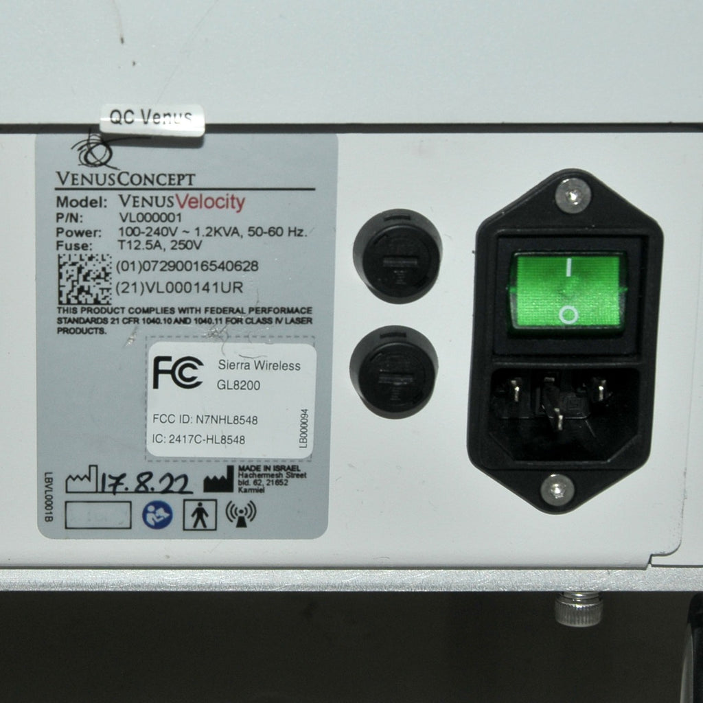 VenusConcept Venus Velocity Diode 800 nm Hair Removal Laser 4 Tip 16K Shots 2017