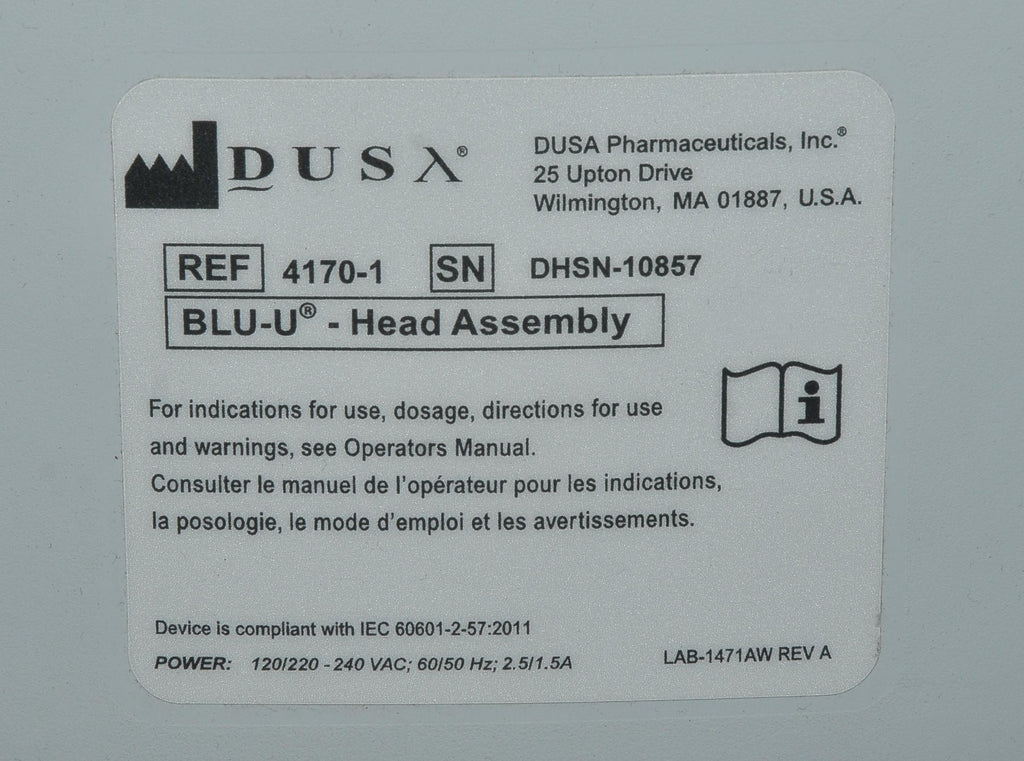 DUSA Pharmaceuticals Blue Light BLU-U Photodynamic Light Therapy Acne 4170