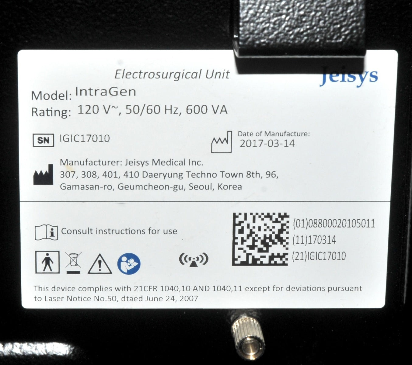 Jeisys Intragen Electrosurgical Unit RadioFrequency Skin Tightening Lifting DEMO