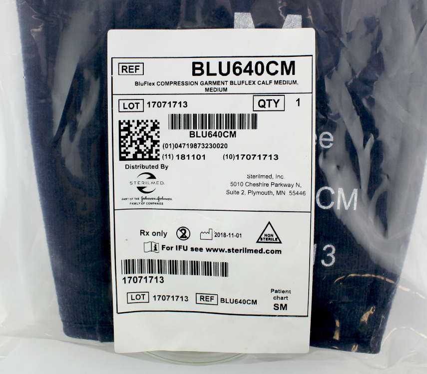 Sterilmed Blu640CM BluFlex Compression Garment Calf Medium Pair