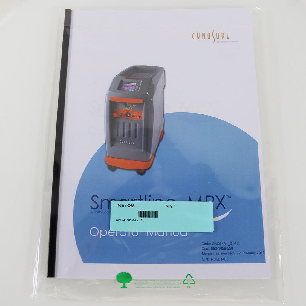 Never Used 2016 Cynosure SmartLipo MPX Body Sculpt Laser System NON-RFID