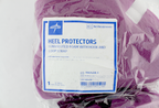 Medline Convoluted Foam Heel Protectors Adjustable Grape Purple 1 pair