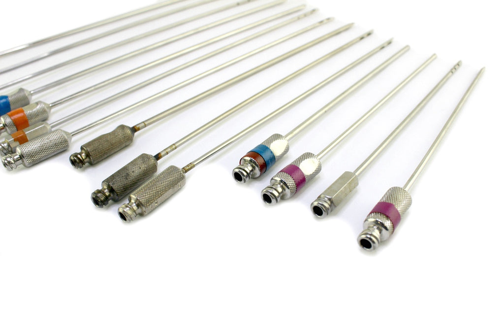 Cannulae Aspiration Surgical Instrument Set Luer-Lok Base Cannula Tips x14 Pcs