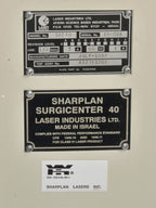 1994 Laser Industries Sharplan 40 Watt CO2 Laser Surgicenter S/C40 Compact 40C