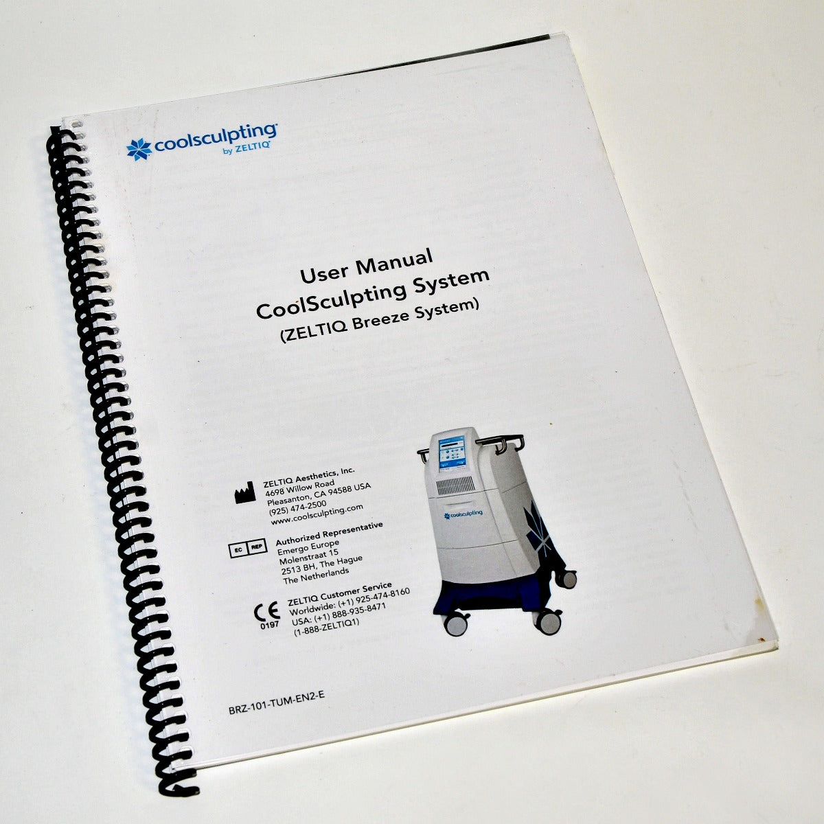 Zeltiq CoolSculpting User Manual Breeze System Setup Guide BRZ-101-TUM-EN2-E