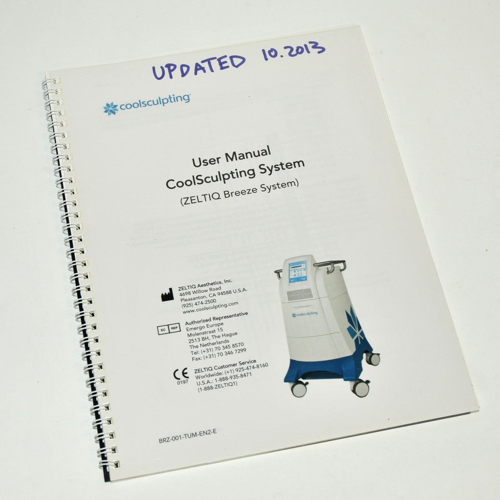 Zeltiq CoolSculpting User Manual Breeze System Setup Guide BRZ-001-TUM-EN2-E