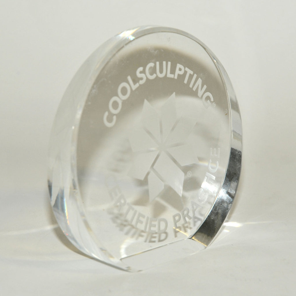 Zeltiq CoolSculpting CERTIFIED PRACTICE Advertising Glass Paperweight Marketing