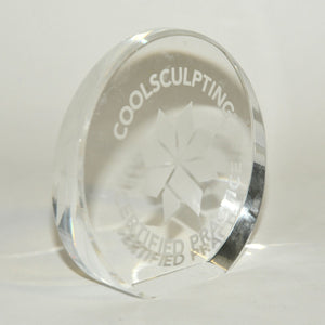 Zeltiq CoolSculpting CERTIFIED PRACTICE Advertising Glass Paperweight Marketing