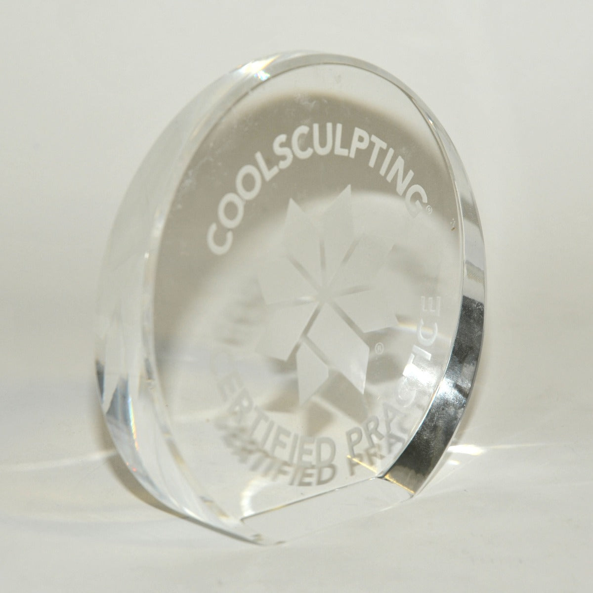 Zeltiq CoolSculpting CERTIFIED PRACTICE Advertising Glass Paperweight Marketing