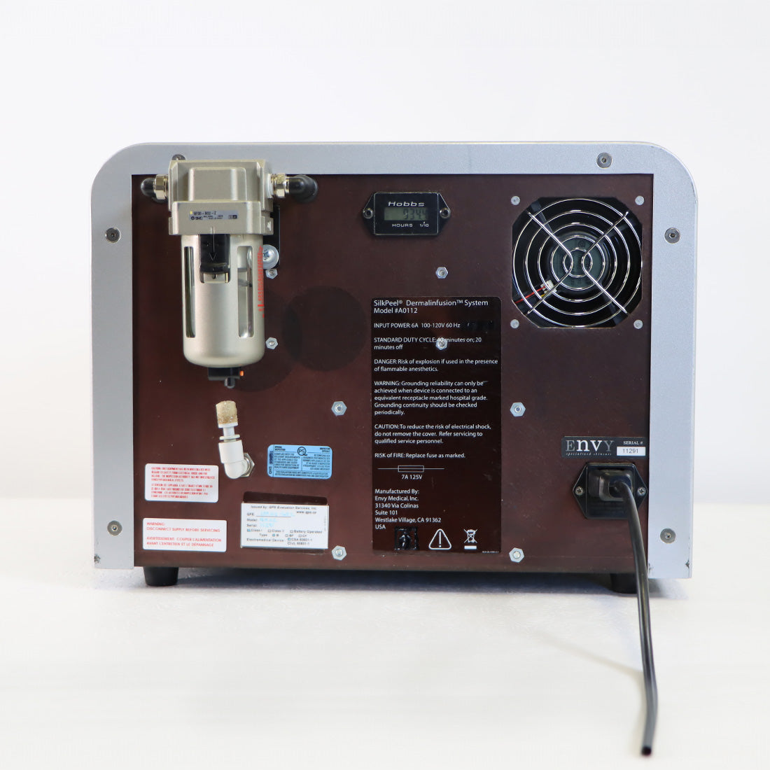 Envy Medical SilkPeel Dermalinfusion Skin Resurfacing Treatment System 934.4 Hours