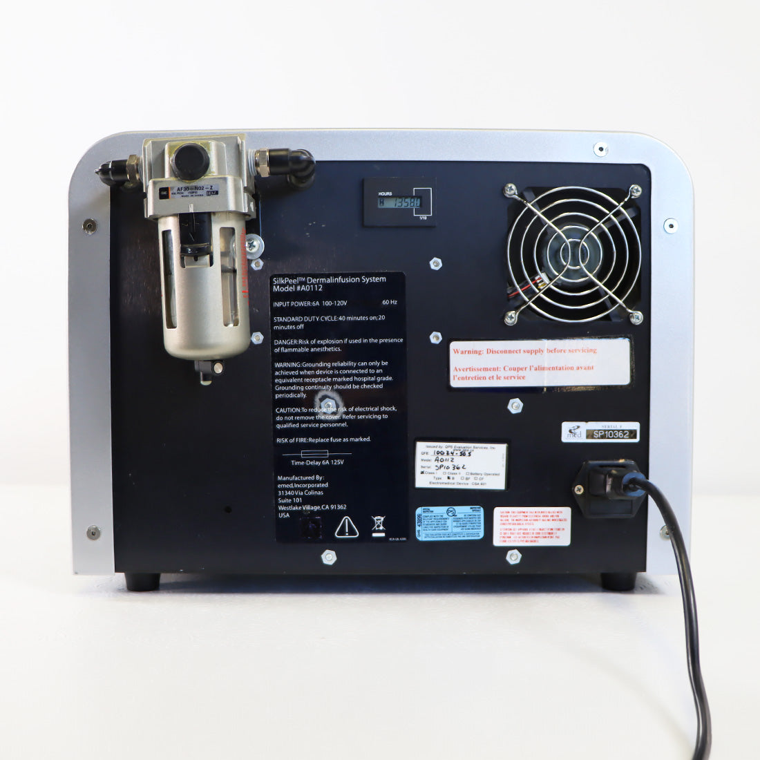 Envy Medical SilkPeel Dermalinfusion Skin Resurfacing Treatment System 1,358.1 Hours