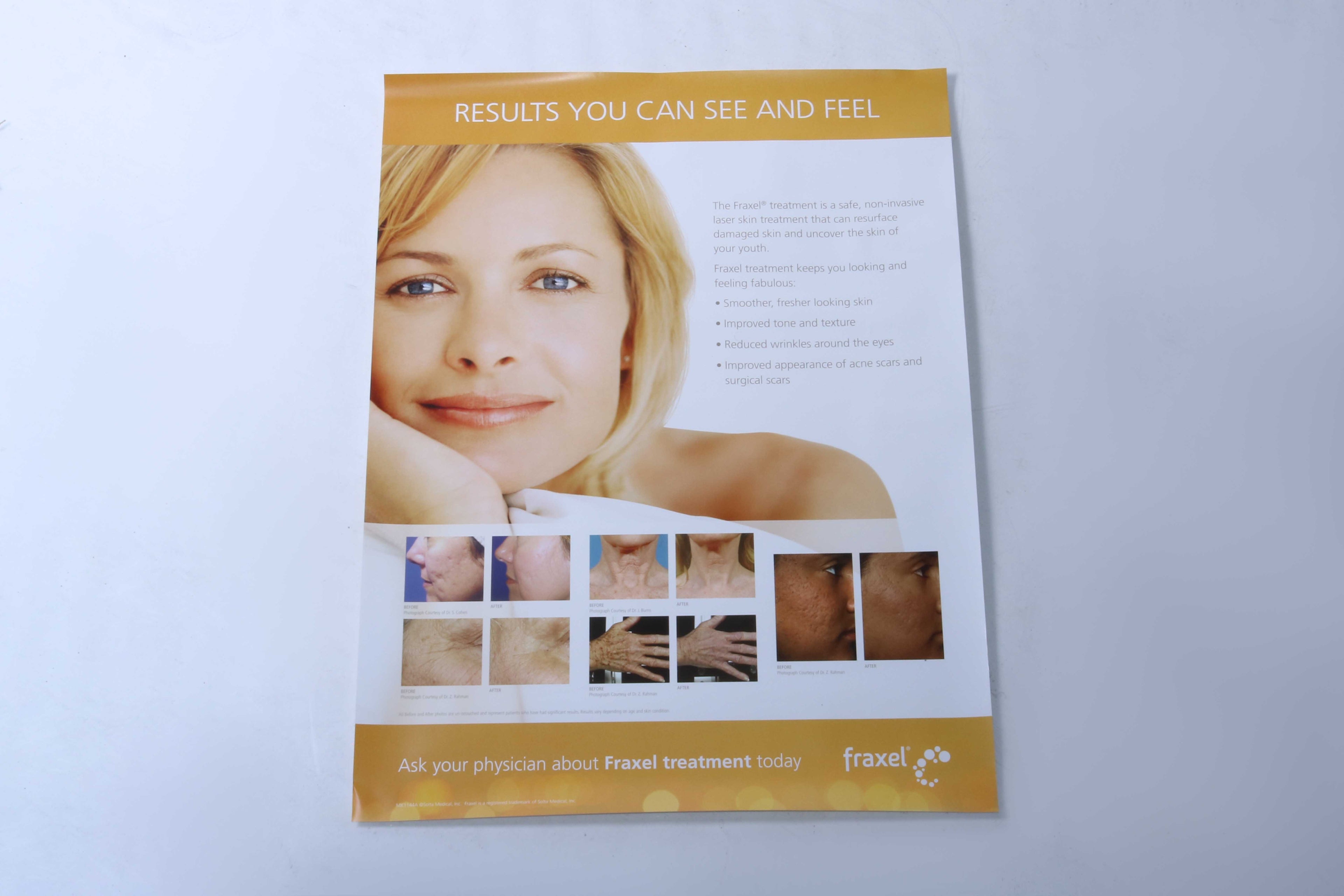 Solta Fraxel Laser Wrinkle Scar Skin Resurfacing Marketing 18x24" Poster MK1144
