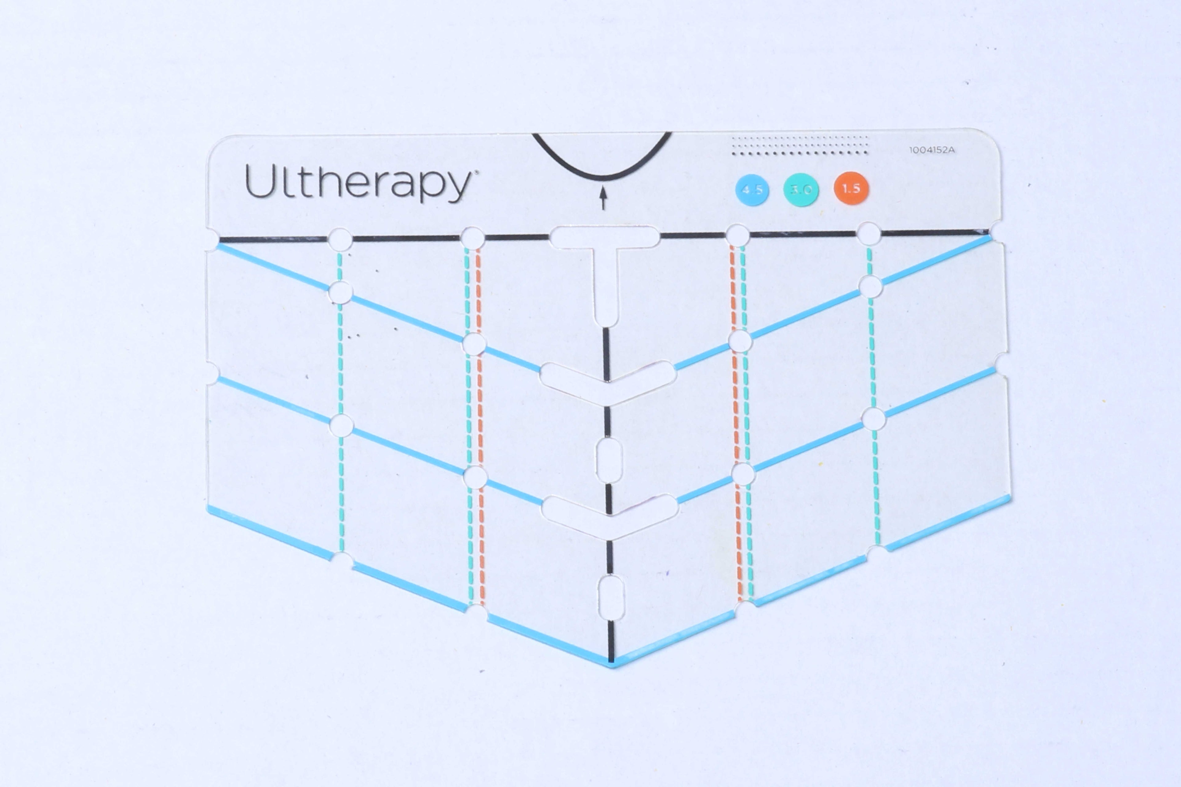 Ulthera Ultherapy Chest Marking Outline Stencil Template 1004152A Sizes 4.5 3.0 1.5
