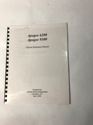 2000 Cynosure Apogee 6200/9300 755nm Lasers Clinical Reference Manual Book