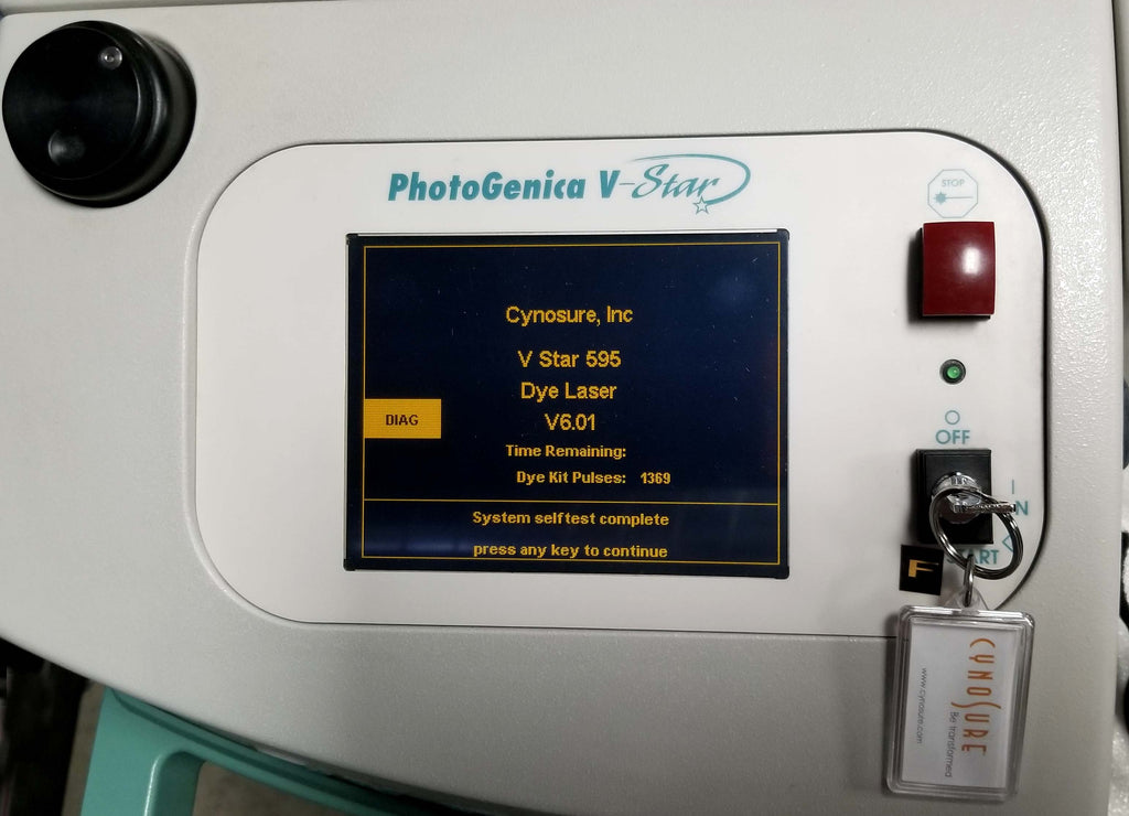 2000 Cynosure PhotoGenica V-Star Dye Vascular Therapeutic Laser System Fiber 10mm Tip