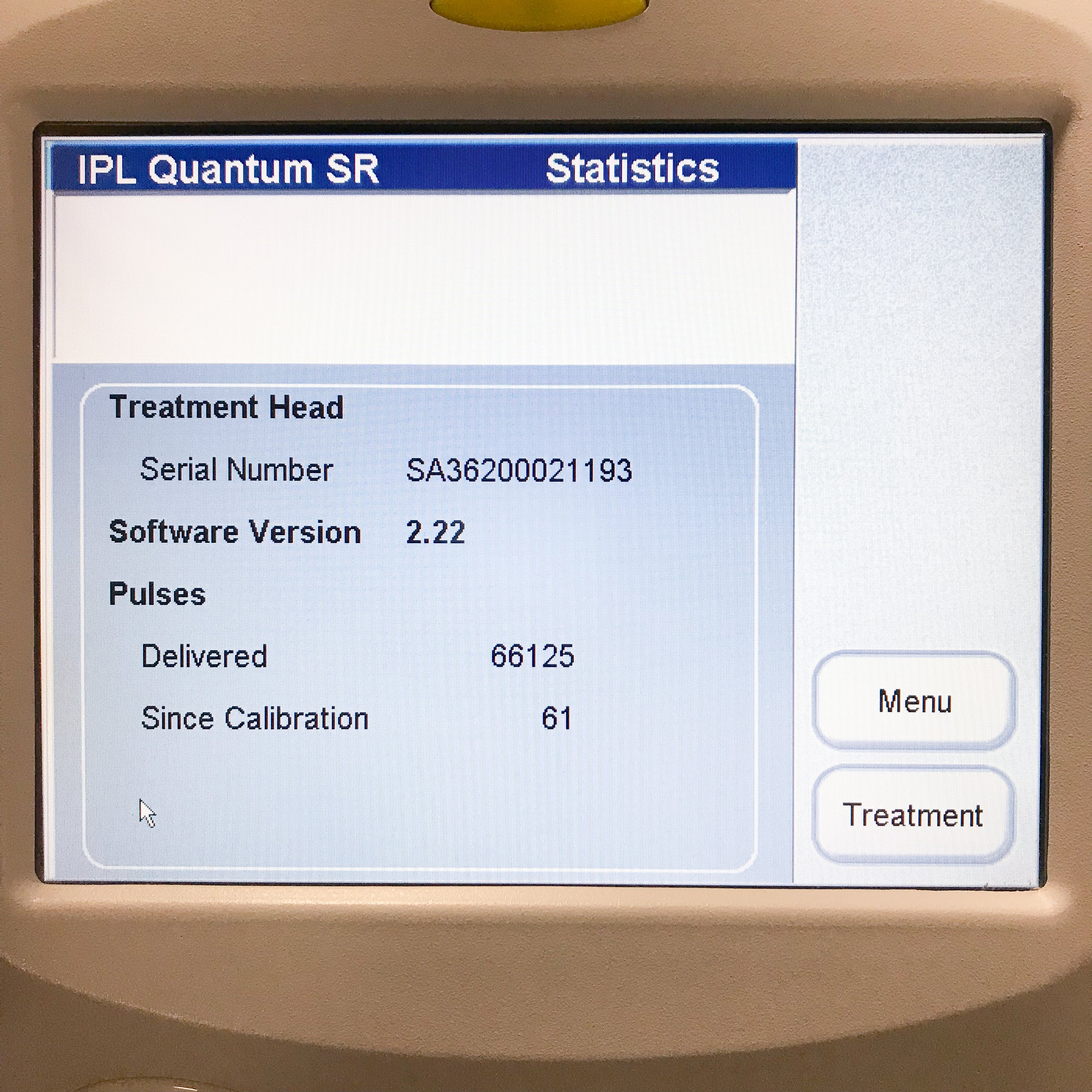 2001 Lumenis Quantum SR IPL Laser w SR 560 Skin Rejuvenation Handpiece SR560