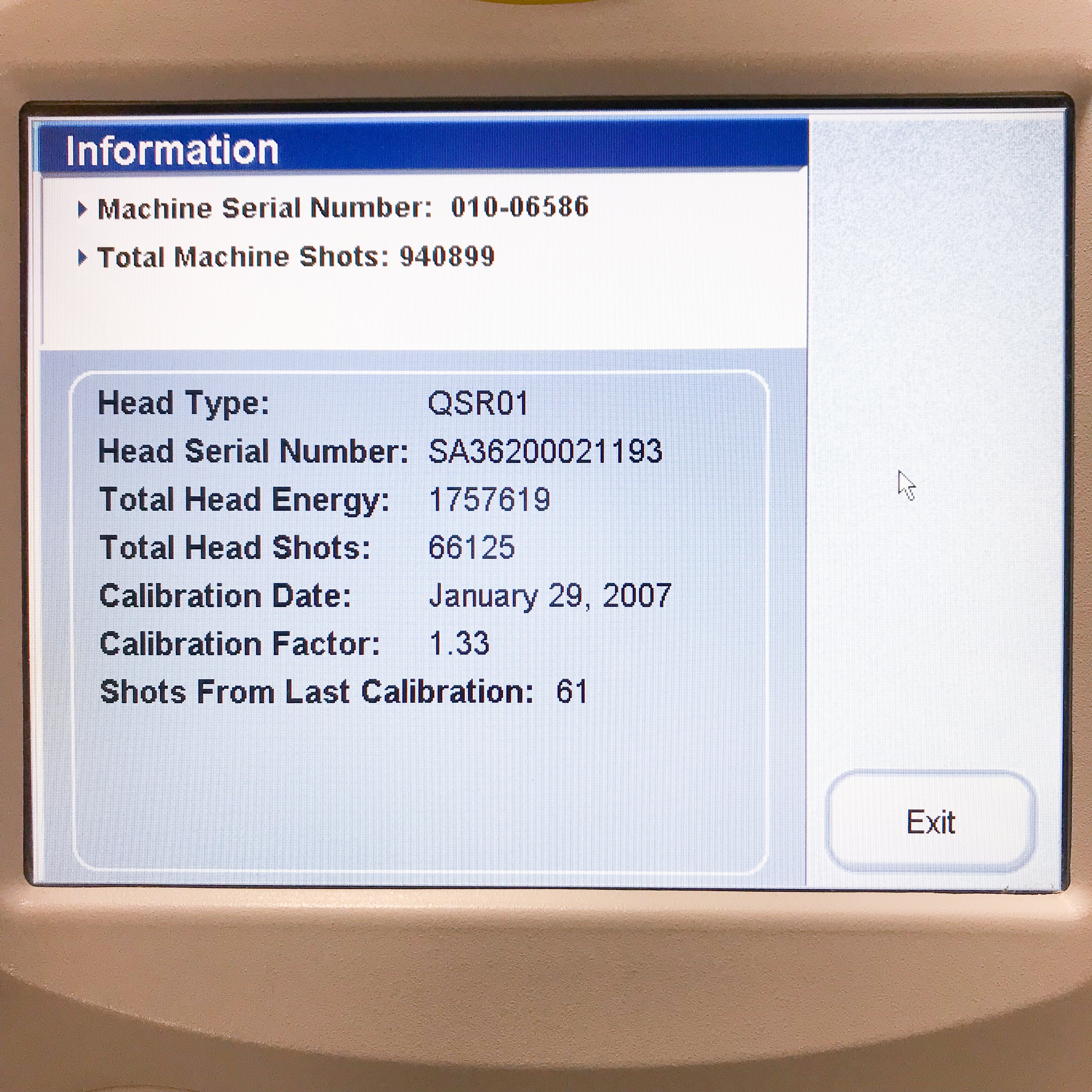 2001 Lumenis Quantum SR IPL Laser w SR 560 Skin Rejuvenation Handpiece SR560