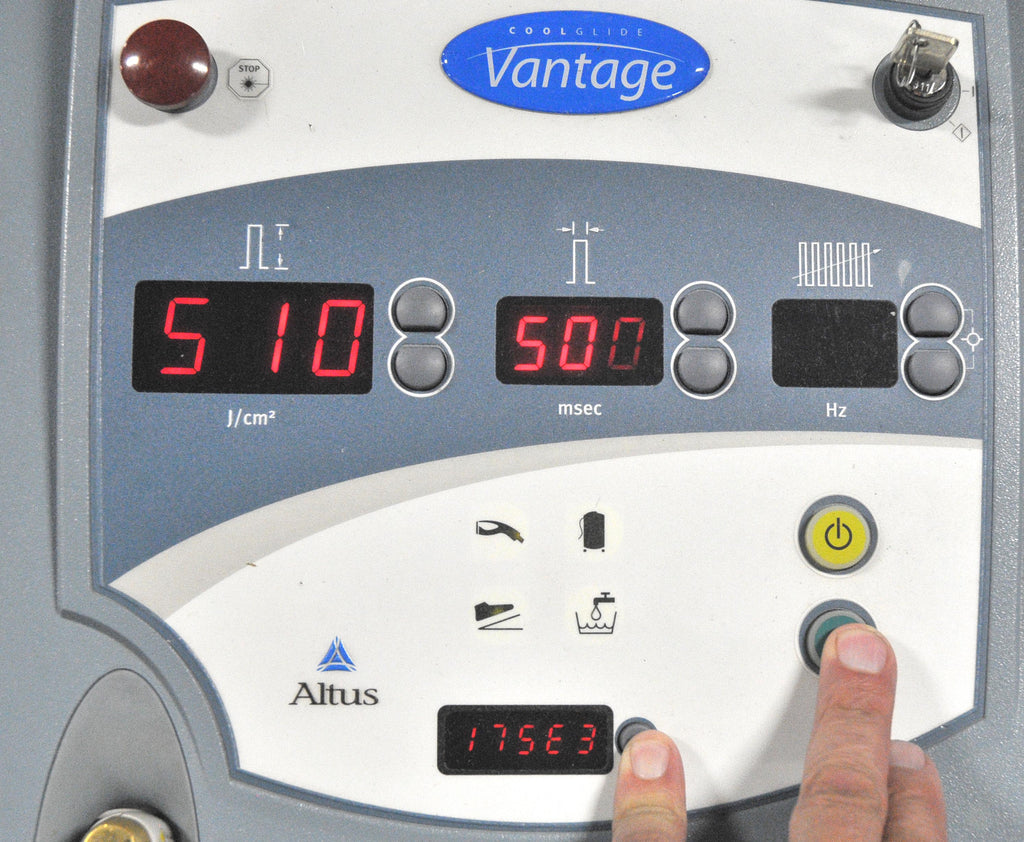 2002 Cutera VANTAGE Altus 110 Laser 1064 Nd YAG Hair Removal 3-5-7-10mm HP HR