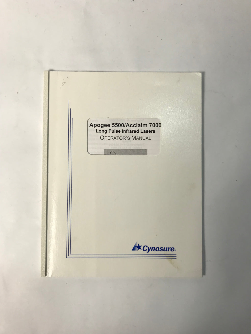 2003 Cynosure Apogee 5500/Acclaim 7000 IR Laser User Operators Manual REV 1