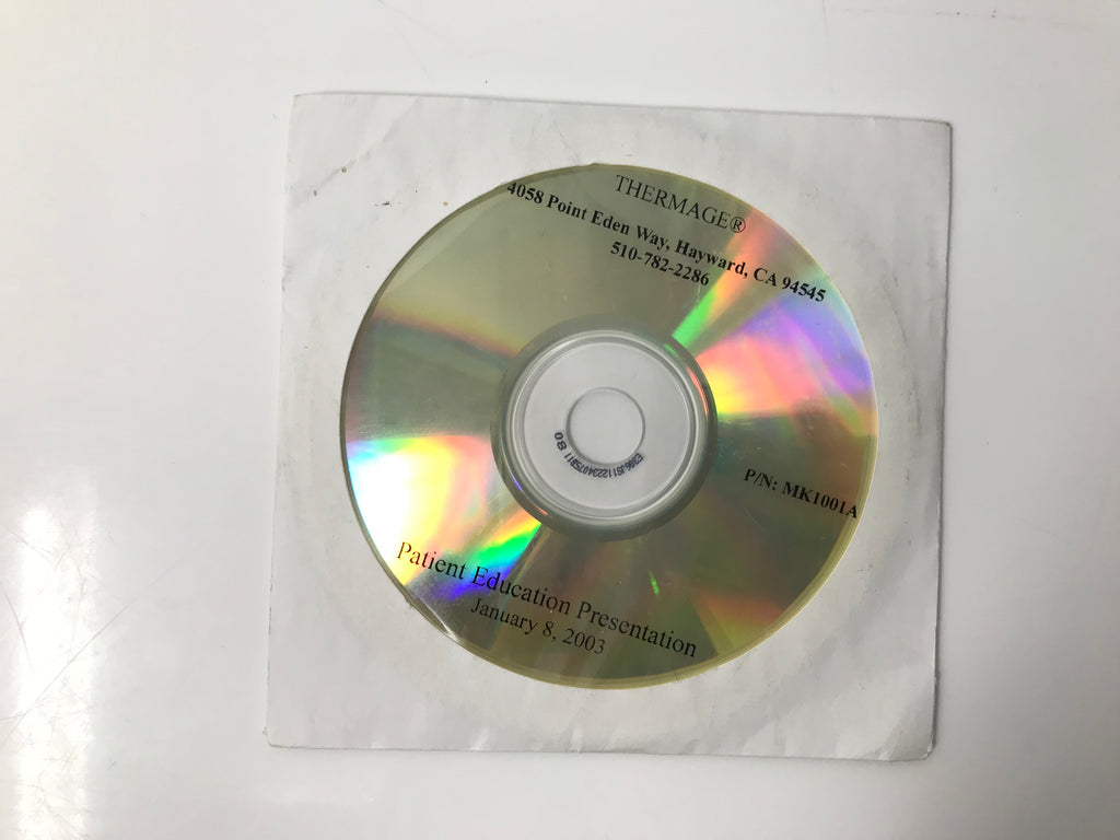 2003 Thermage Skin Tightening Patient Education Presentation CD Video MK1001A