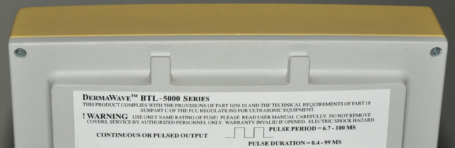 2005 DermaWave BTL-5000 Mesotherapy Smooth Dimpled Skin Abdomen Wrinkles Lines