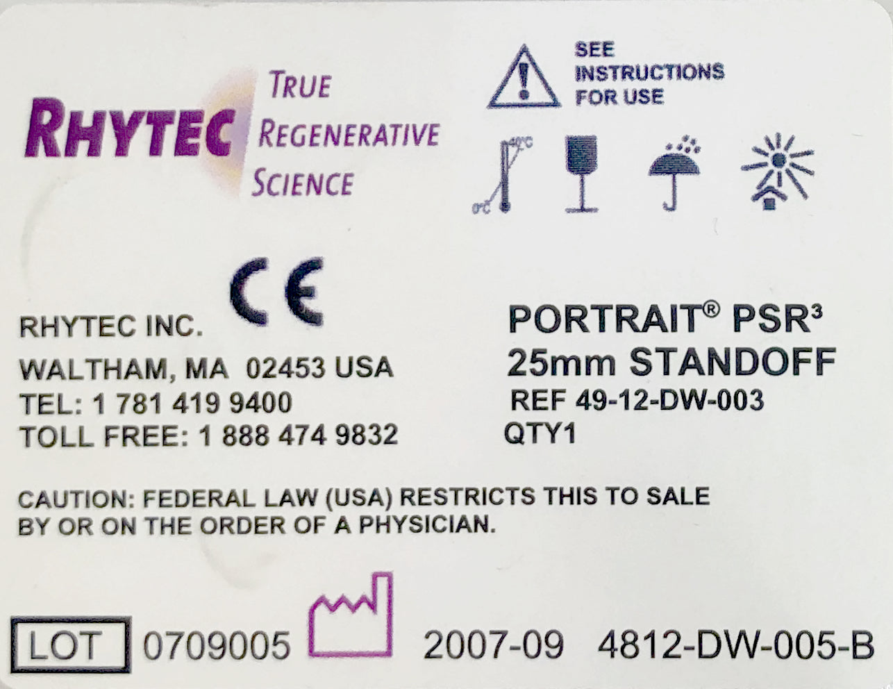 2006 Rhytec Portrait PSR3 Nitrogen Plasma Skin Regeneration 2247 Pulses Remaining