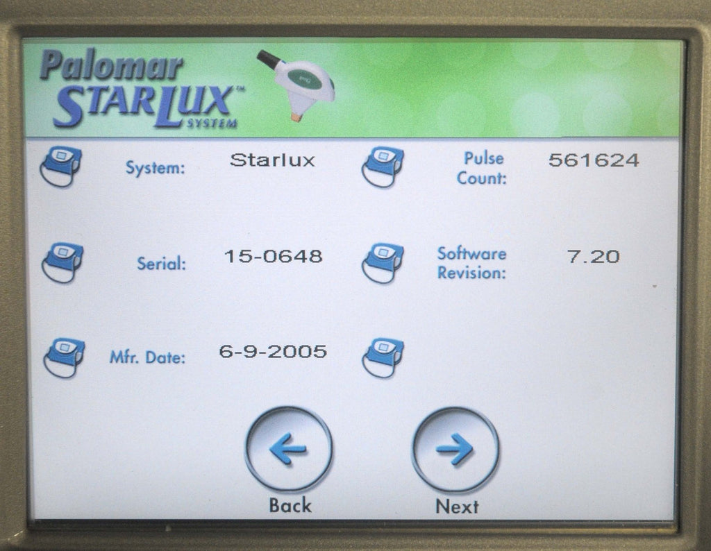 Palomar 2006 STARLUX 300 IPL Laser LuxG LuxRS HandPieces Hair Removal Lux G R