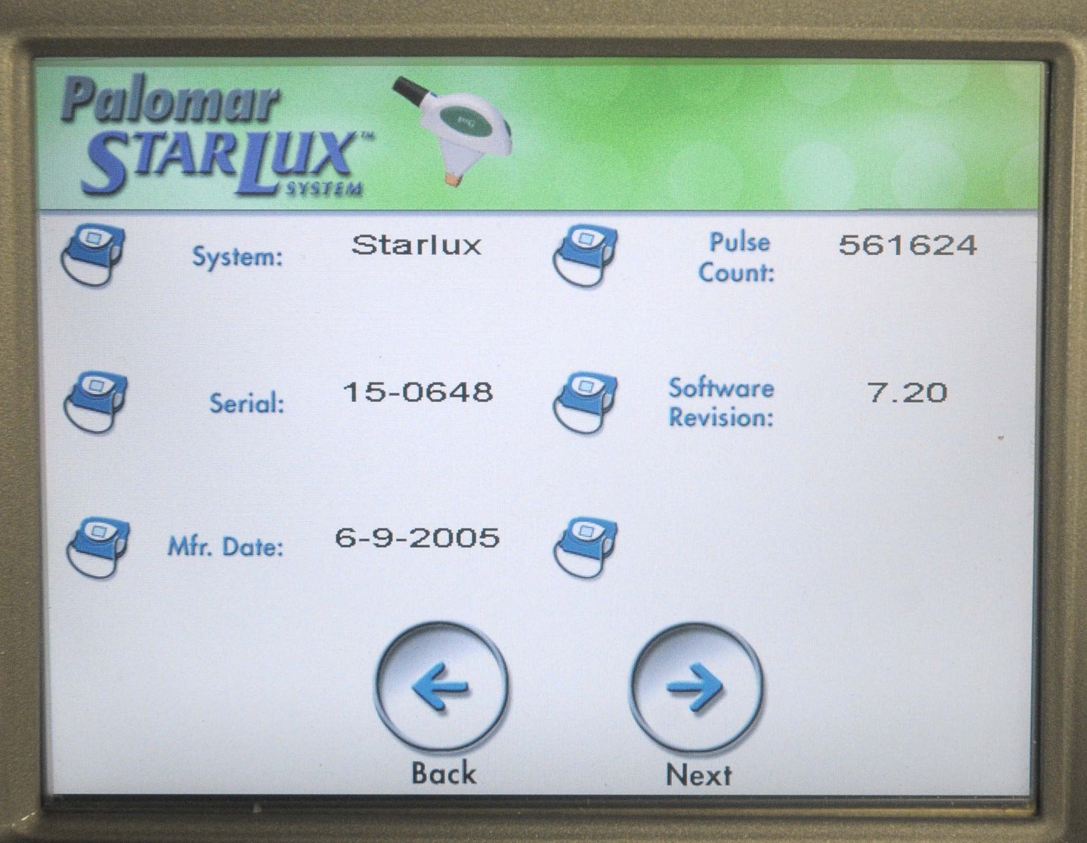 Palomar 2006 STARLUX 300 IPL Laser LuxG LuxRS HandPieces Hair Removal Lux G R