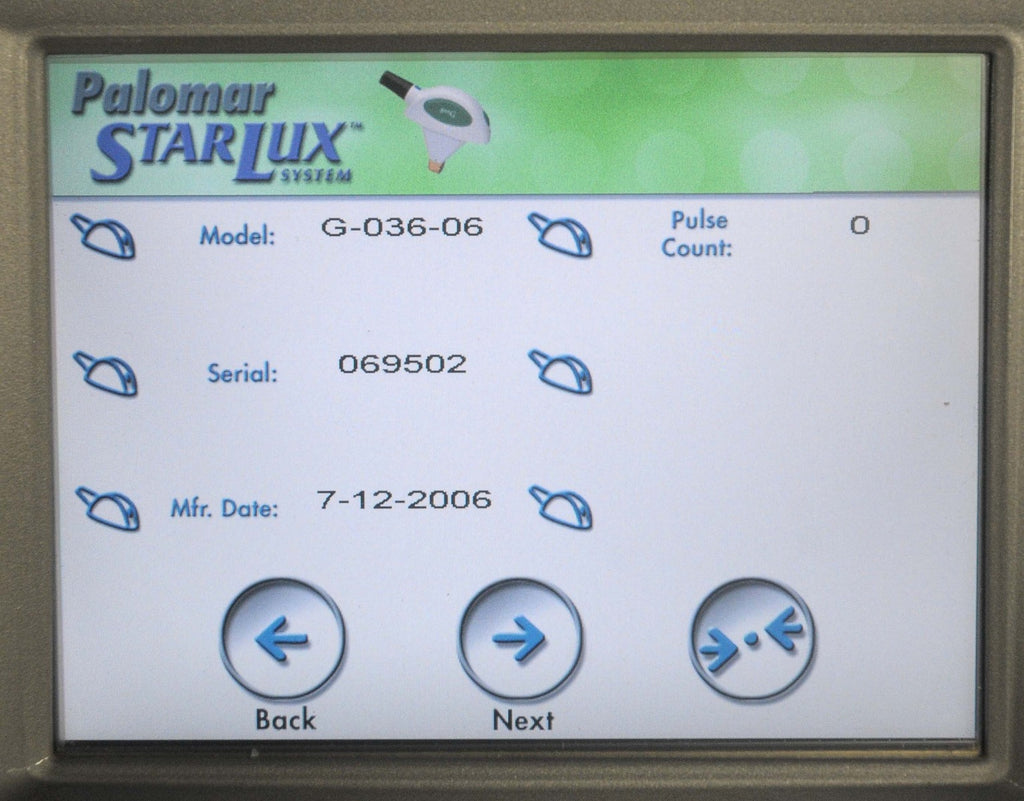 Palomar 2006 STARLUX 300 IPL Laser LuxG LuxRS HandPieces Hair Removal Lux G R
