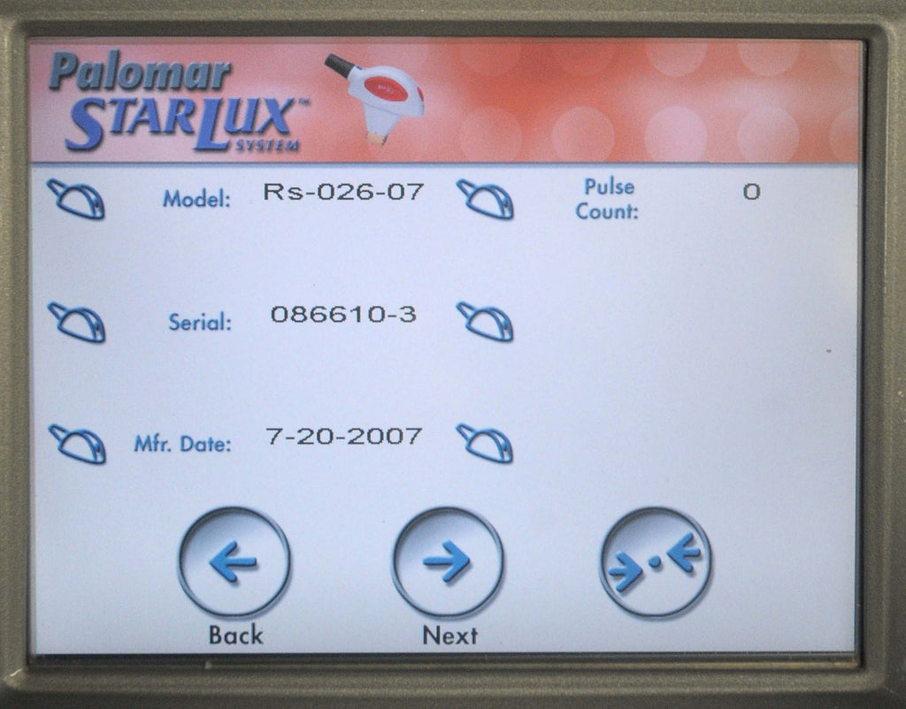 Palomar 2006 STARLUX 300 IPL Laser LuxG LuxRS HandPieces Hair Removal Lux G R