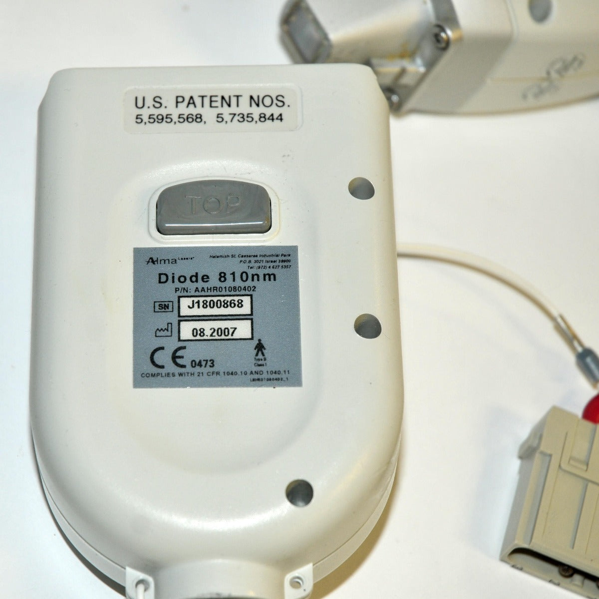 2007 Alma Soprano XL Diode 810nm Handpiece Laser Hair Removal System