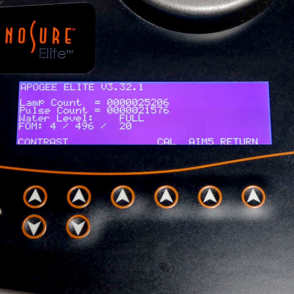 Cynosure Apogee Elite System Alt Pulse Screen