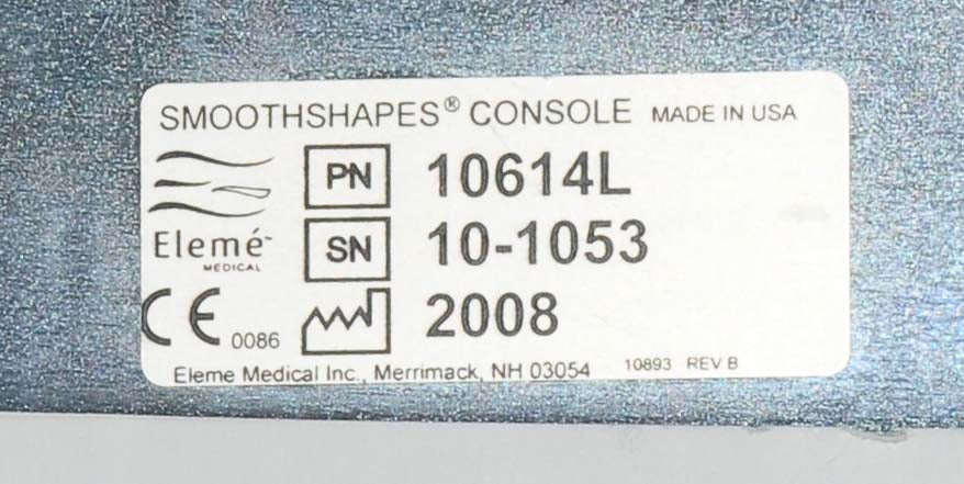 2008 Cynosure Eleme SmoothShapes Smooth Shapes ** UNIT For PARTS ONLY **