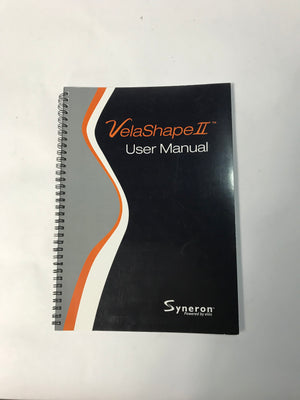 2009 Syneron VelShape II 2 RF Energy Device Operator Manual Vela Shape PB70281EN