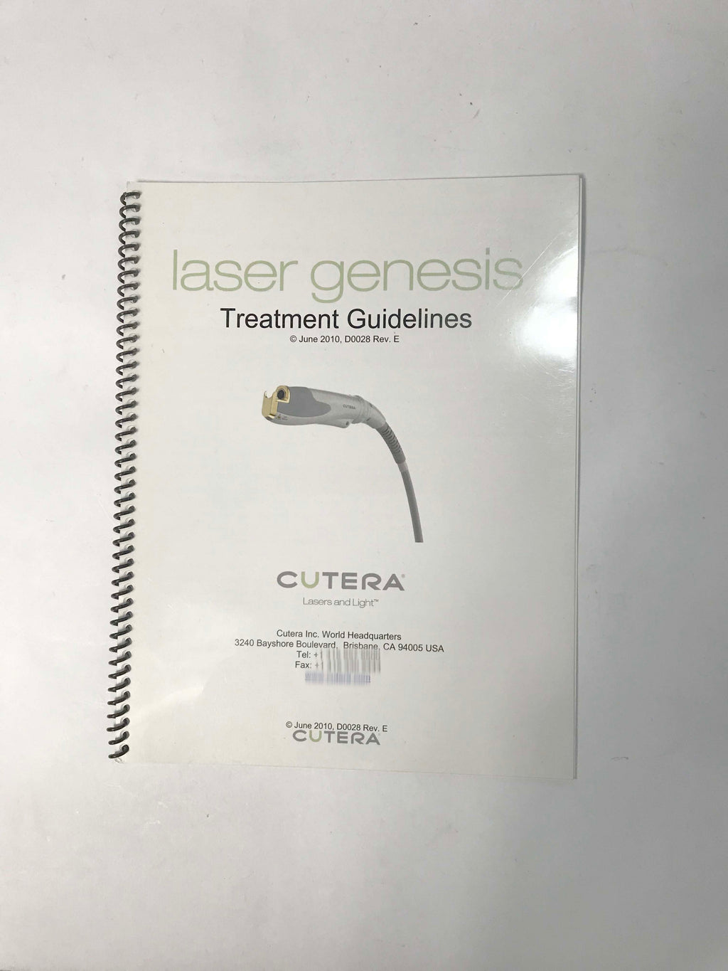 2010 Cutera Laser Genesis Treatment Guidelines Booklet D0028 Revision E