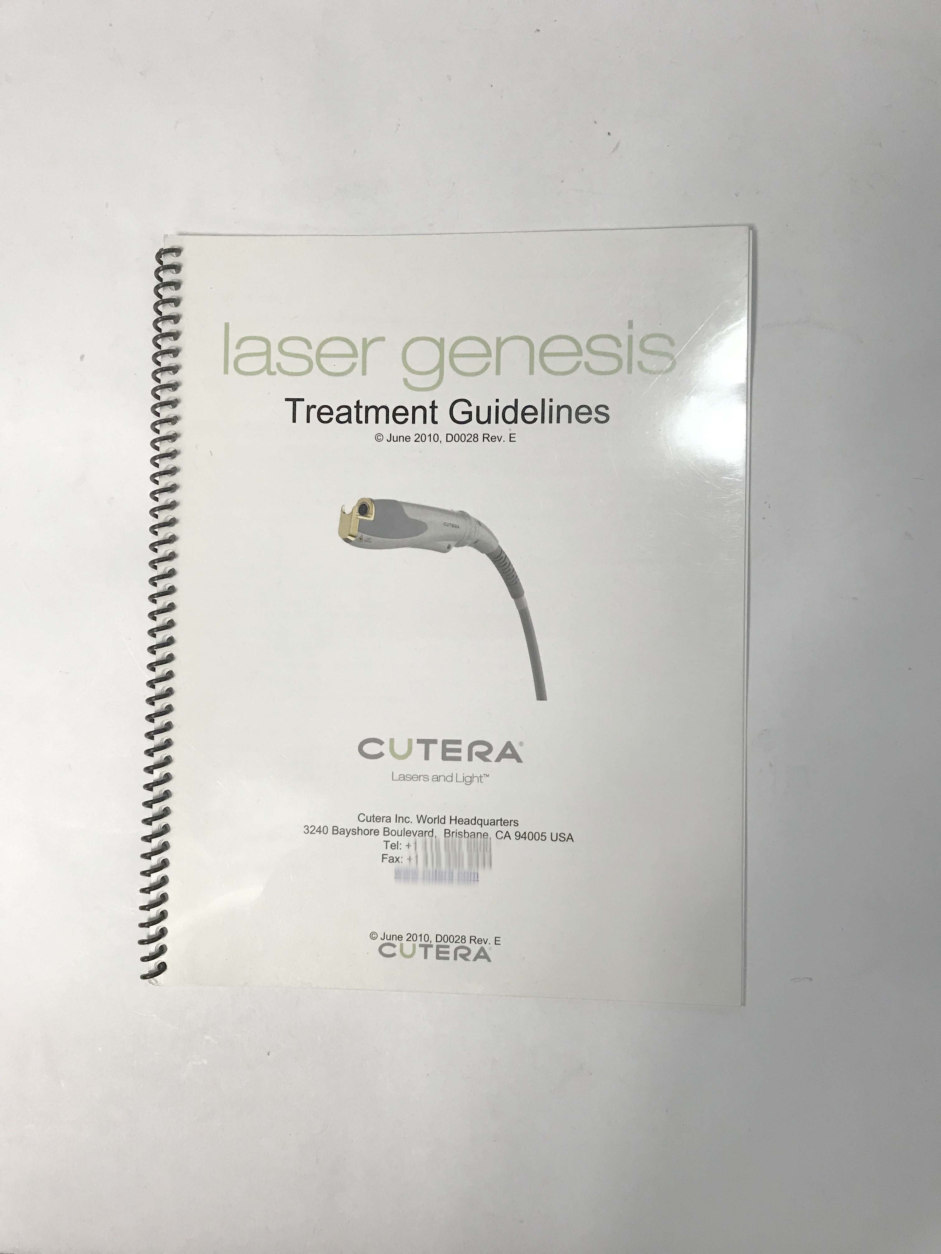 2010 Cutera Laser Genesis Treatment Guidelines Booklet D0028 Revision E