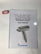 2011 Syneron eTwo/eMatrix Sublime Applicator Handpiece User Operators Manual