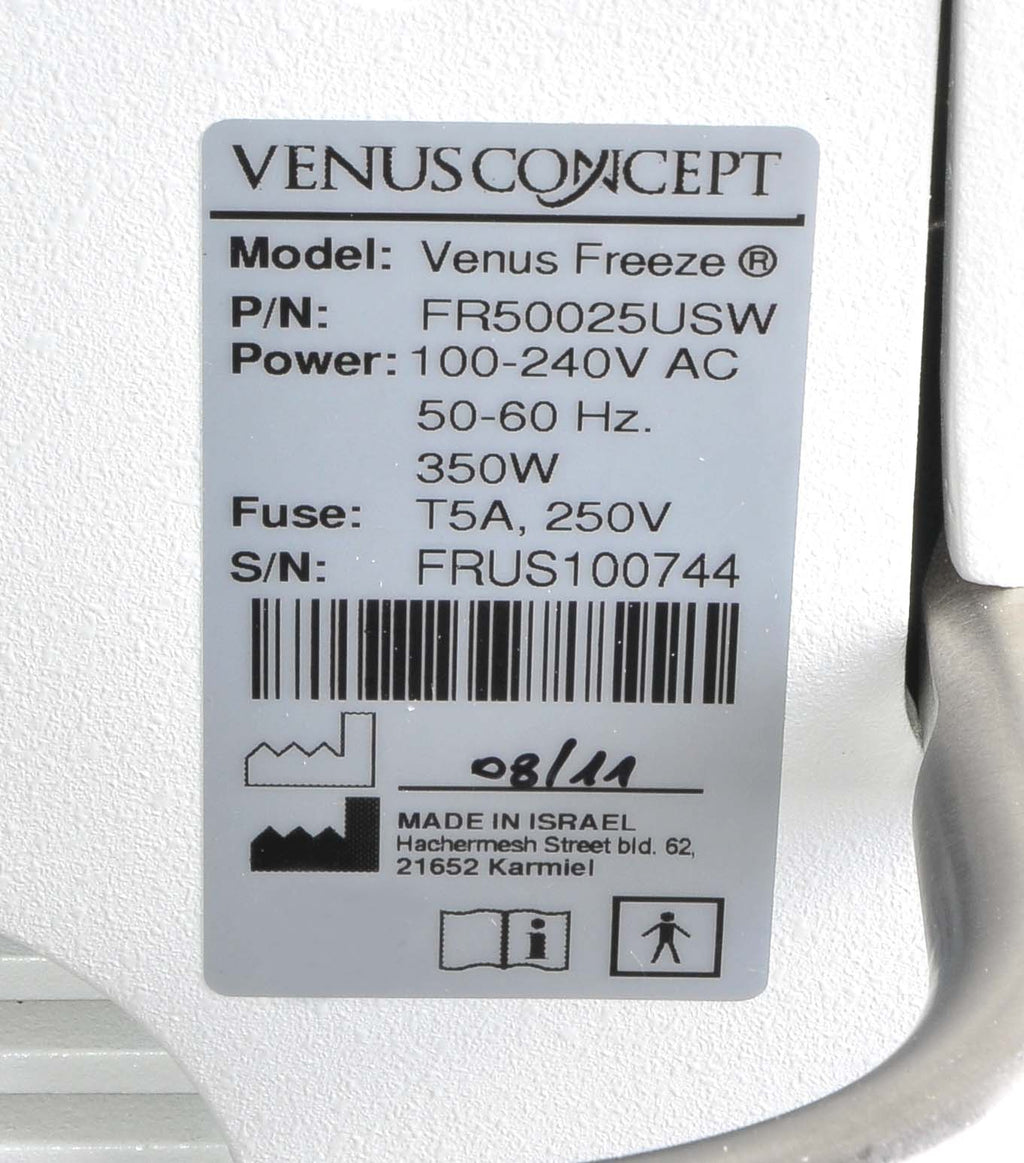 2011 VenusConcept MP2 FREEZE Skin Tightening Shape Radio Frequency Venus Concept