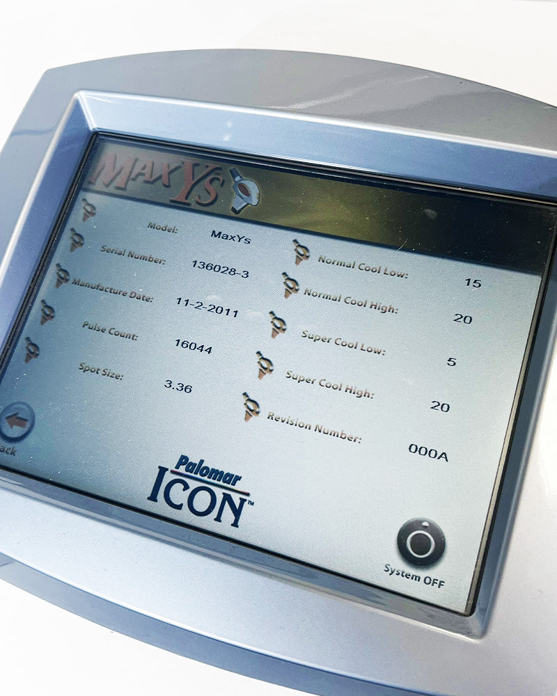 Palomar ICON IPL Laser MaxYS Handpiece Hair Removal Pigmented Lesions 2520A-YS06