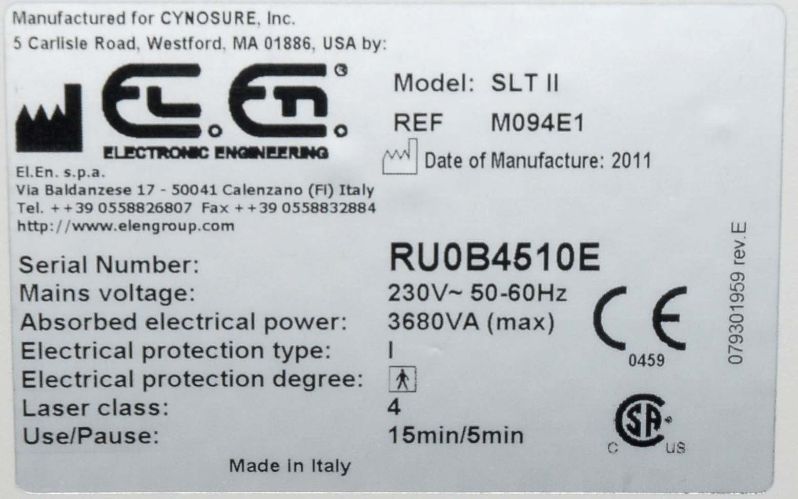 2011 Cynosure Palomar SMARTLIPO w/Cellulaze Laser SideLaze Sidelight 800 1440nm
