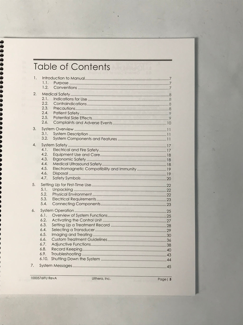 2012 Ulthera Ultherapy DeepSee Technical Users Manual 1000576IFU Revision A