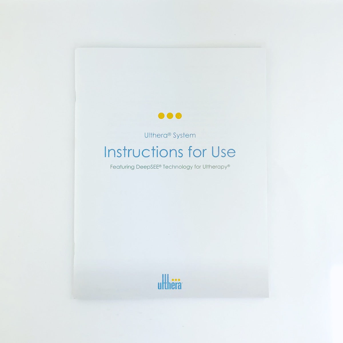 2013 Ulthera DeepSee Instructions For Use Skin Tightening System User Manual