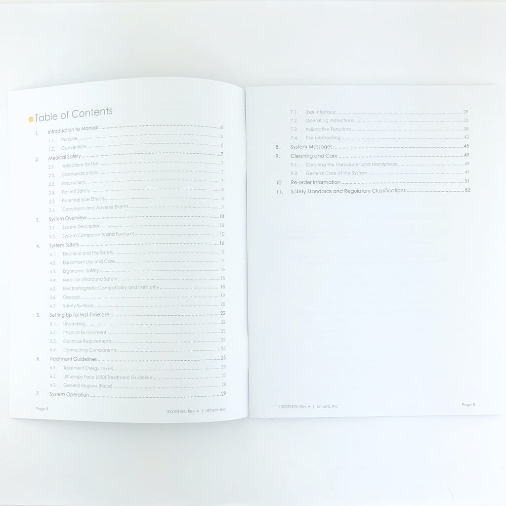 2012 Ulthera DeepSee Instructions For Use Skin Tightening System User Manual