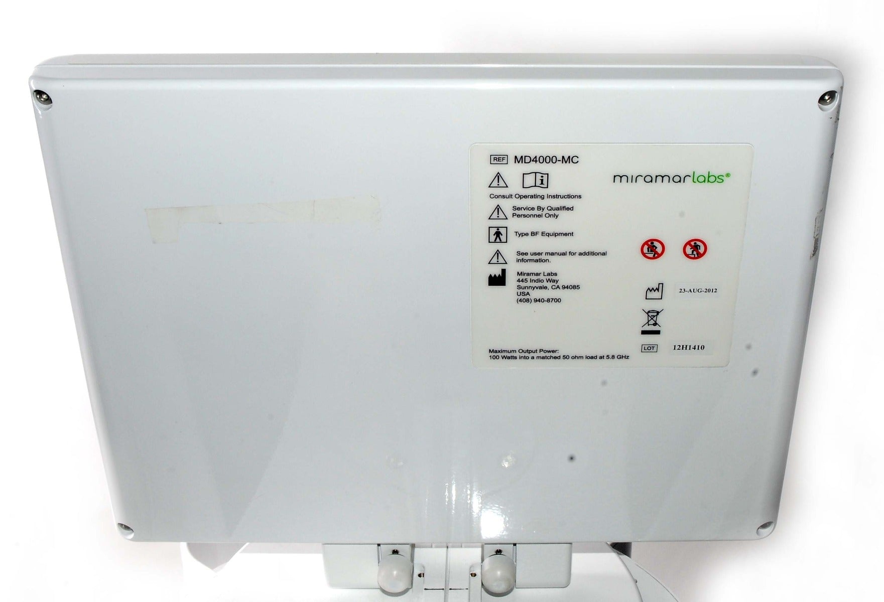 2012 MIRADRY Miramarlabs MD4000-MC Mira Dry Hyperhidrosis System PARTS ONLY