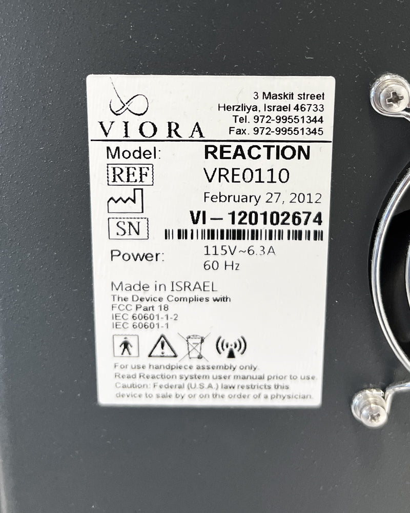 Viora REACTION Body Contouring Skin Tightening Contour RF System 2012