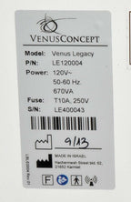 2013 Venus Concept Legacy Skin Rejuvenation Body Shaping Wrinkle Reduction