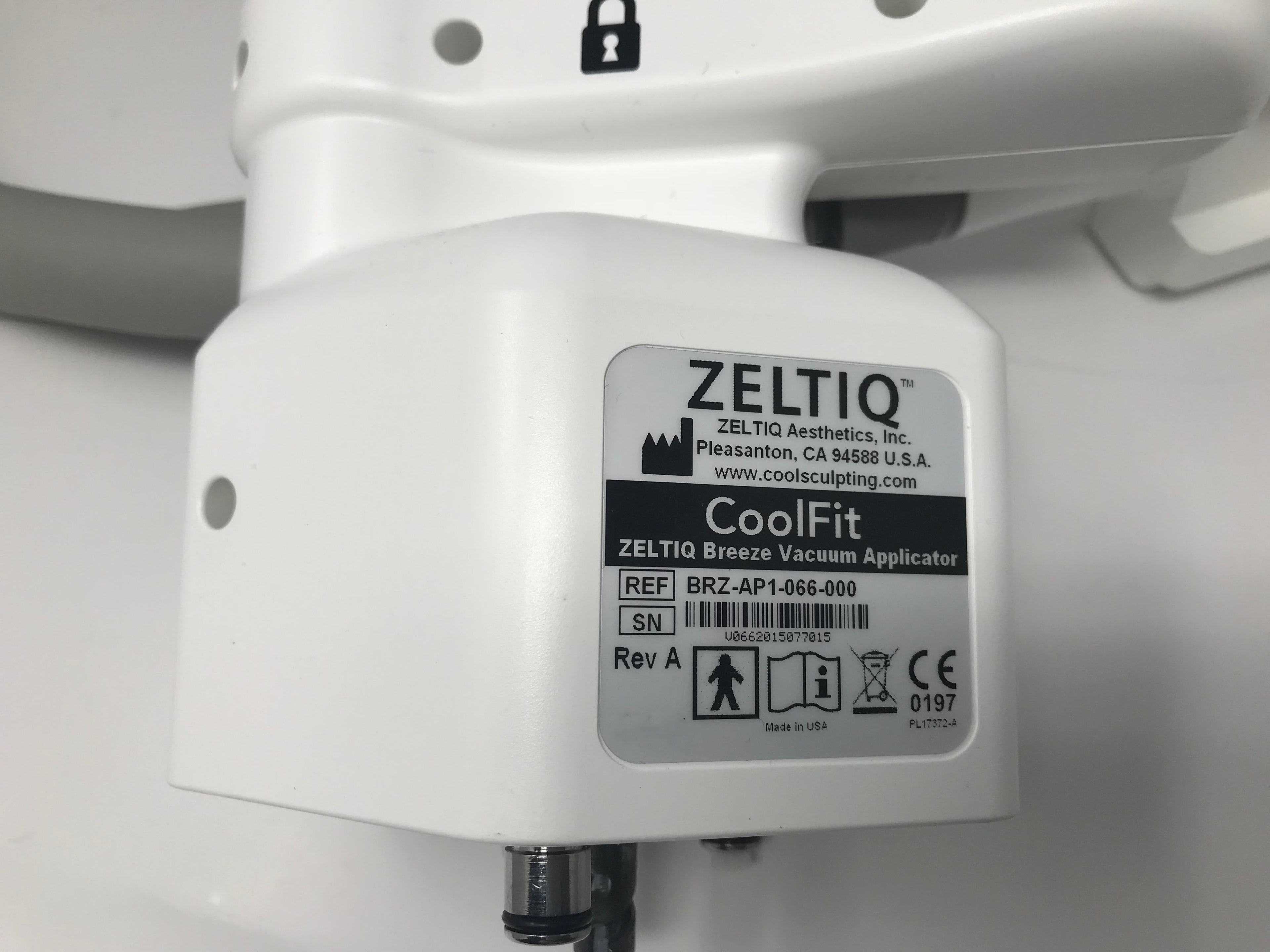 2015 Zeltiq Cool Sculpting Cool Fit Breeze Vacuum Applicator Flat BRZ-AP1-066-00