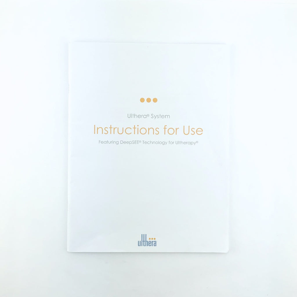 2015 Ulthera DeepSee Instructions For Use Skin Tightening System User Manual