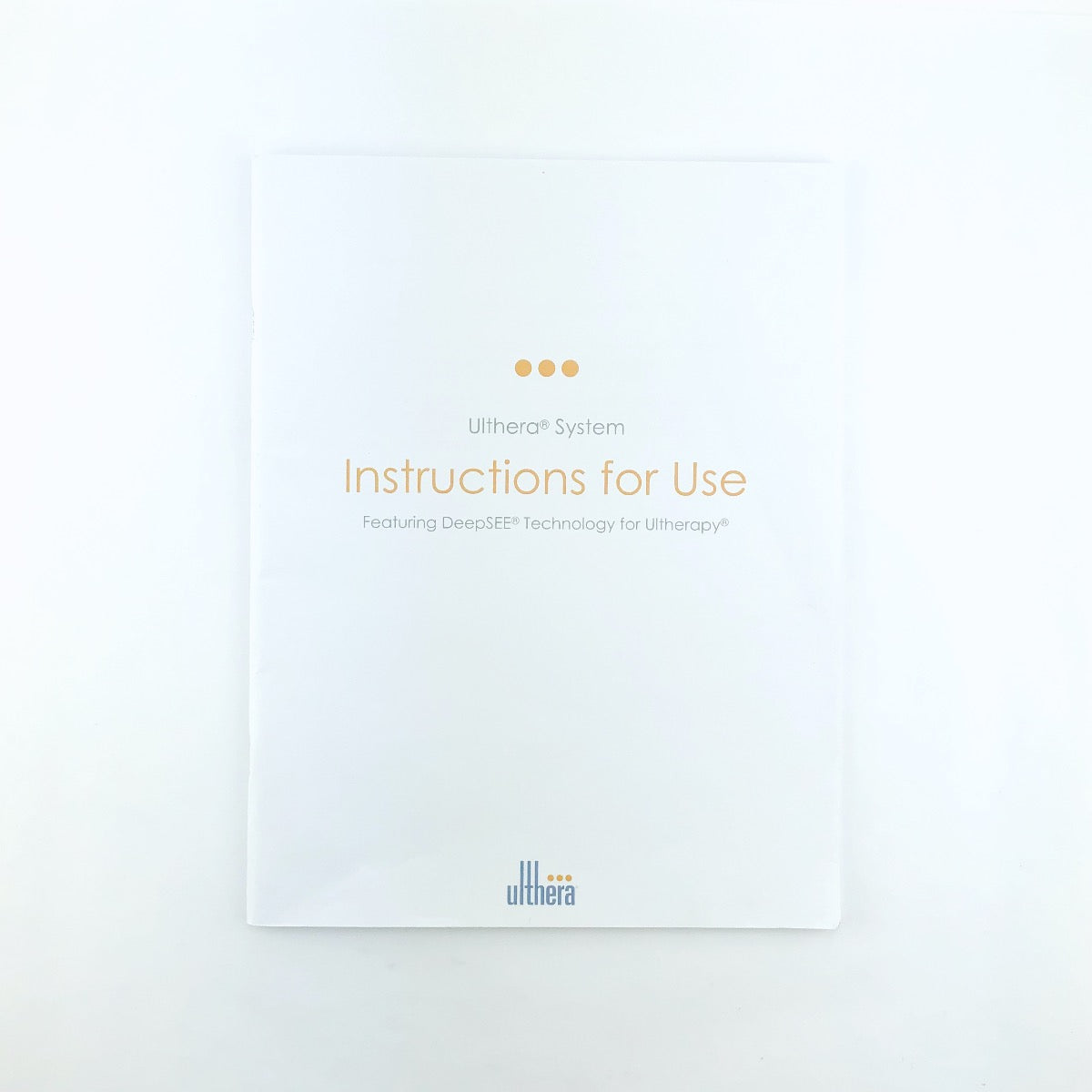 2015 Ulthera DeepSee Instructions For Use Skin Tightening System User Manual