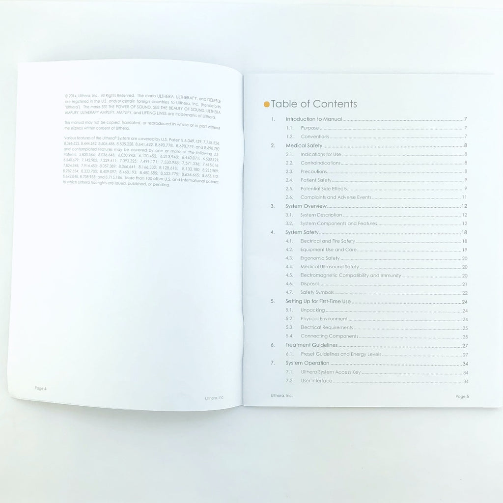 2015 Ulthera DeepSee Instructions For Use Skin Tightening System User Manual
